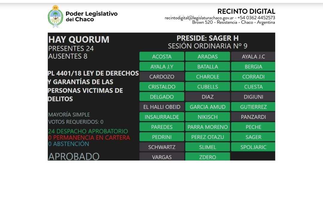 Ley de Derechos de las Víctimas de delito en Chaco