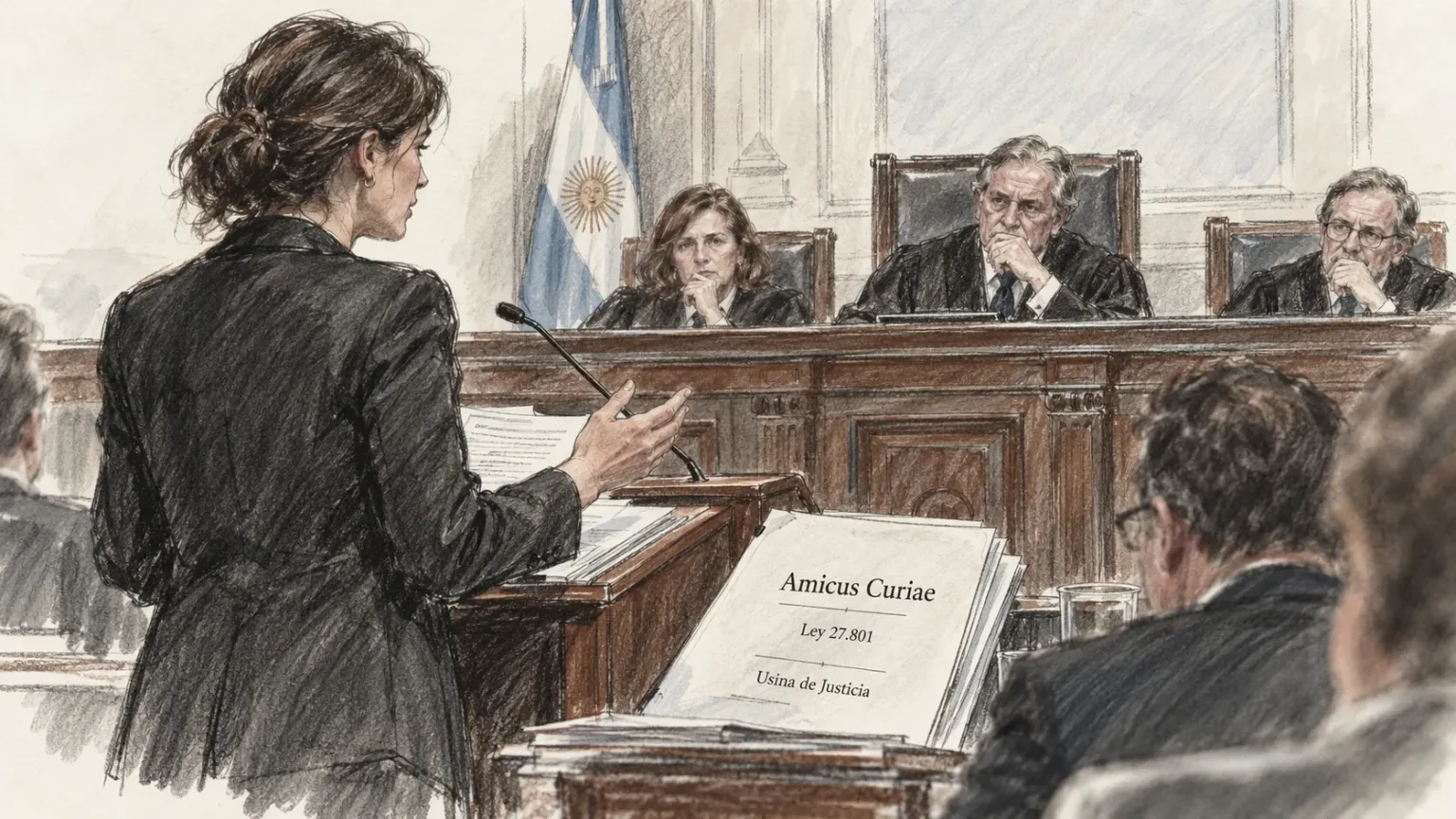 Usina de Justicia pide intervenir como amicus curiae y presenta una denuncia penal tras la suspensión de la Ley 27.801